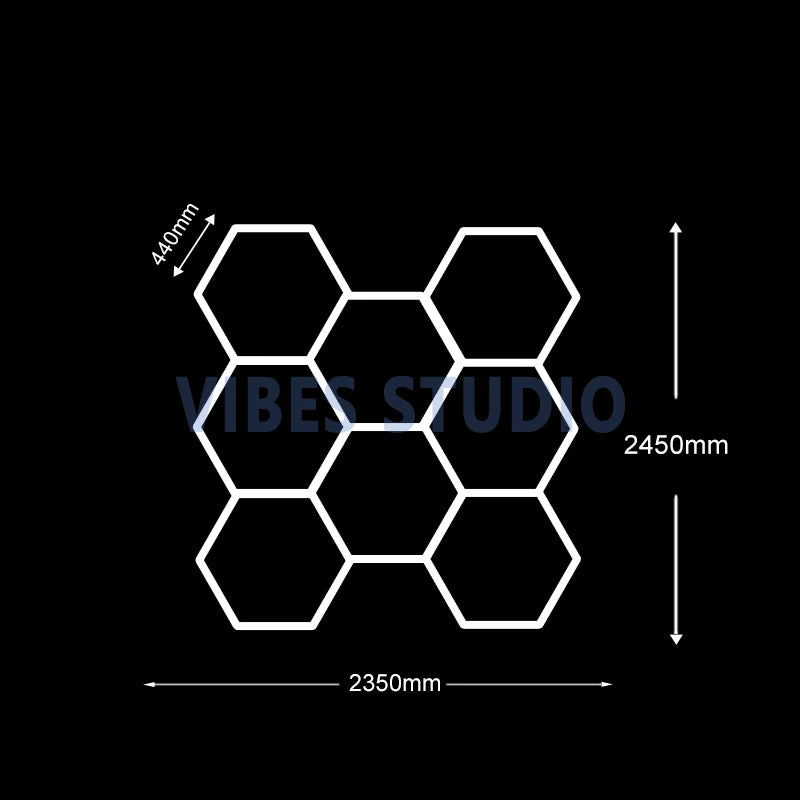 Hexagon LED Garage Light Honeycomb Ceiling Tubular Lighting