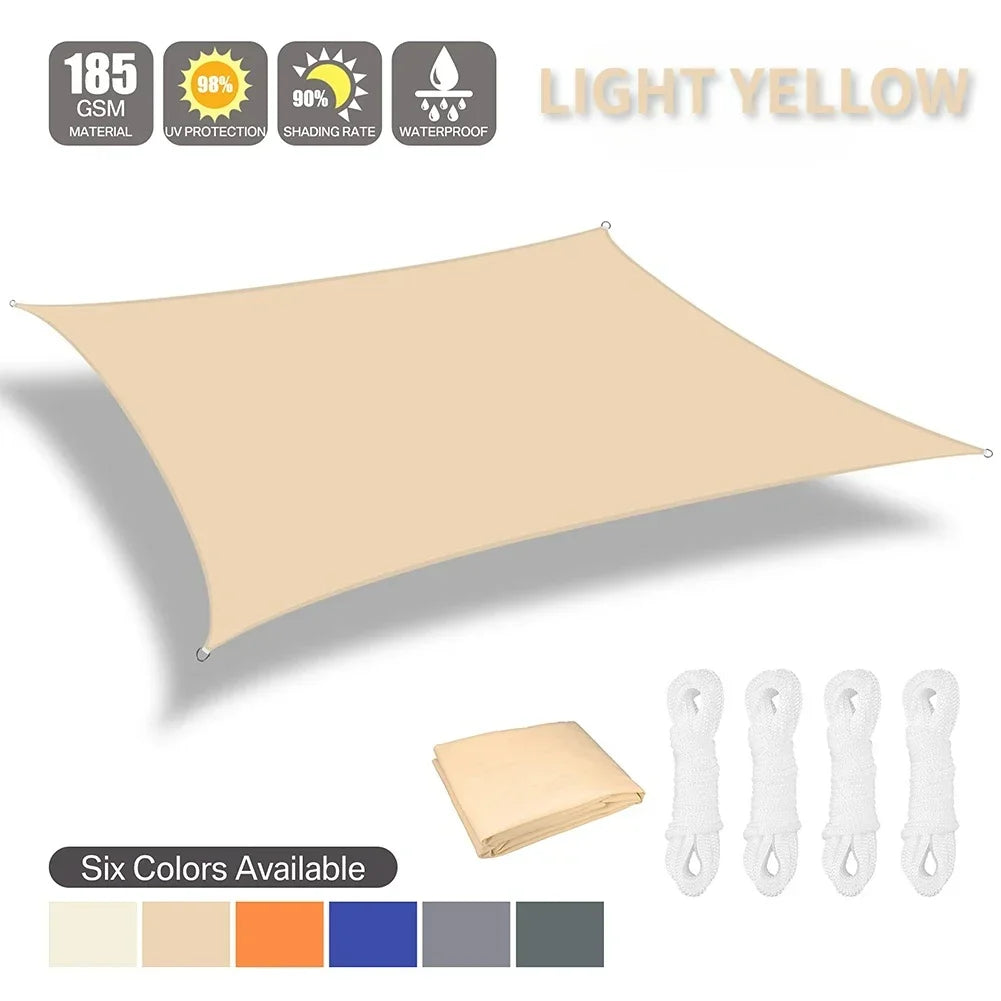 Waterproof Shade Sail Canopy For Outdoor Patio Garden Sun Shade