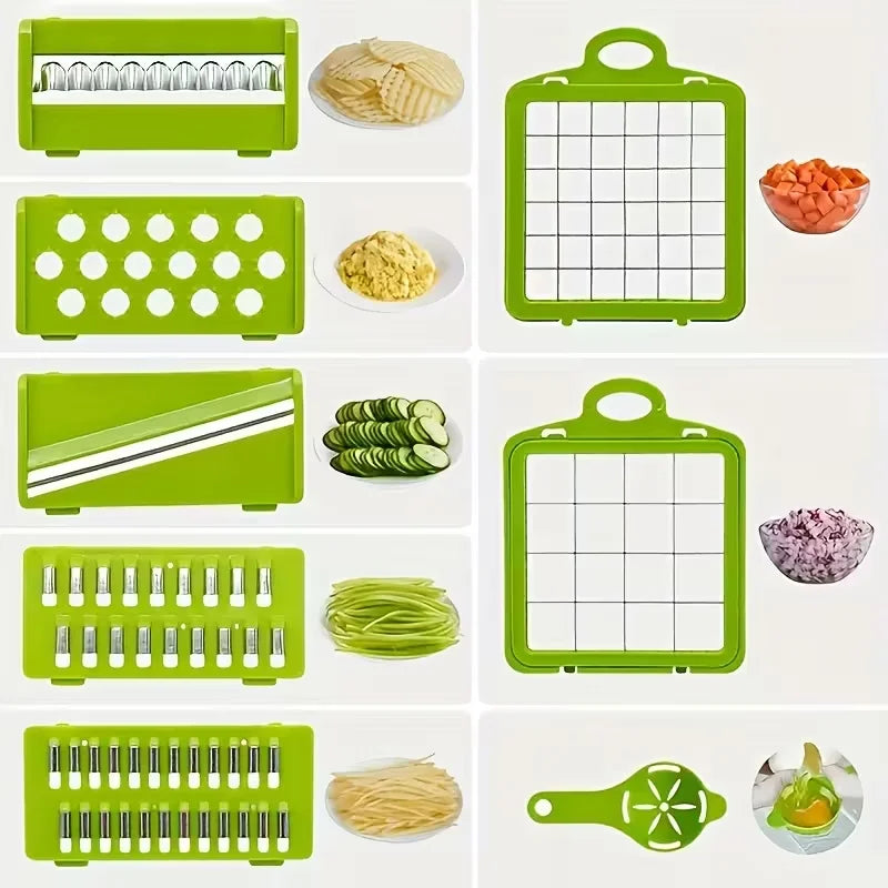 Multifunctional Vegetable Chopper 14 In 1 Onion Chopper Kitchen Grater