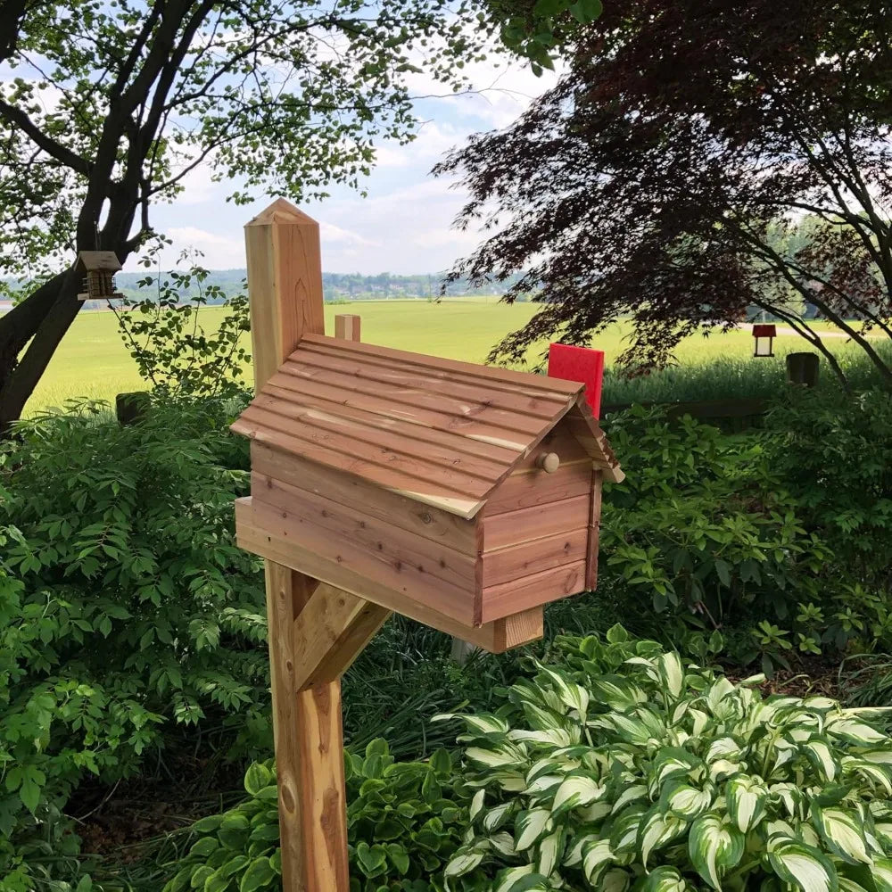 Aromatic Red Cedar Mailbox With Metal Insert, Handmade In USA