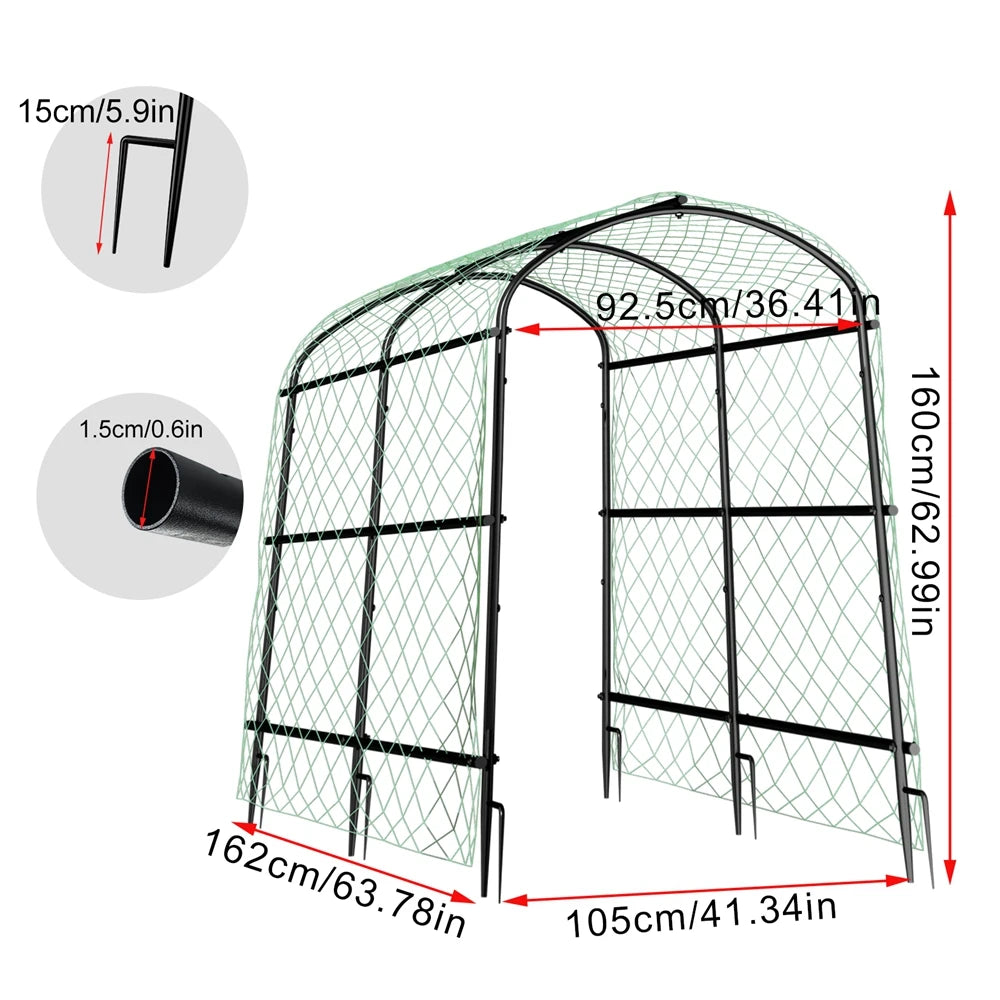 Wisfor U-Shaped Metal Garden Plant Trellis For Climbing Plants