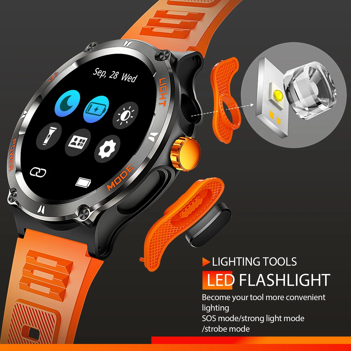 EIGIIS Smart Watch 3ATM Waterproof KT76 With HeartRate