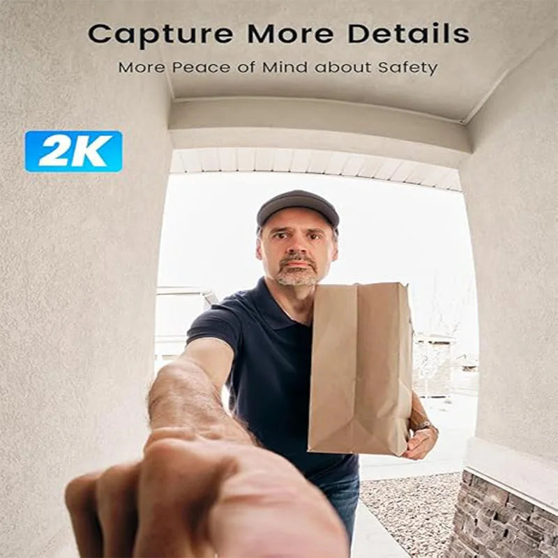 IeGeek 2K Wireless Video Doorbell With AI And Motion Detection