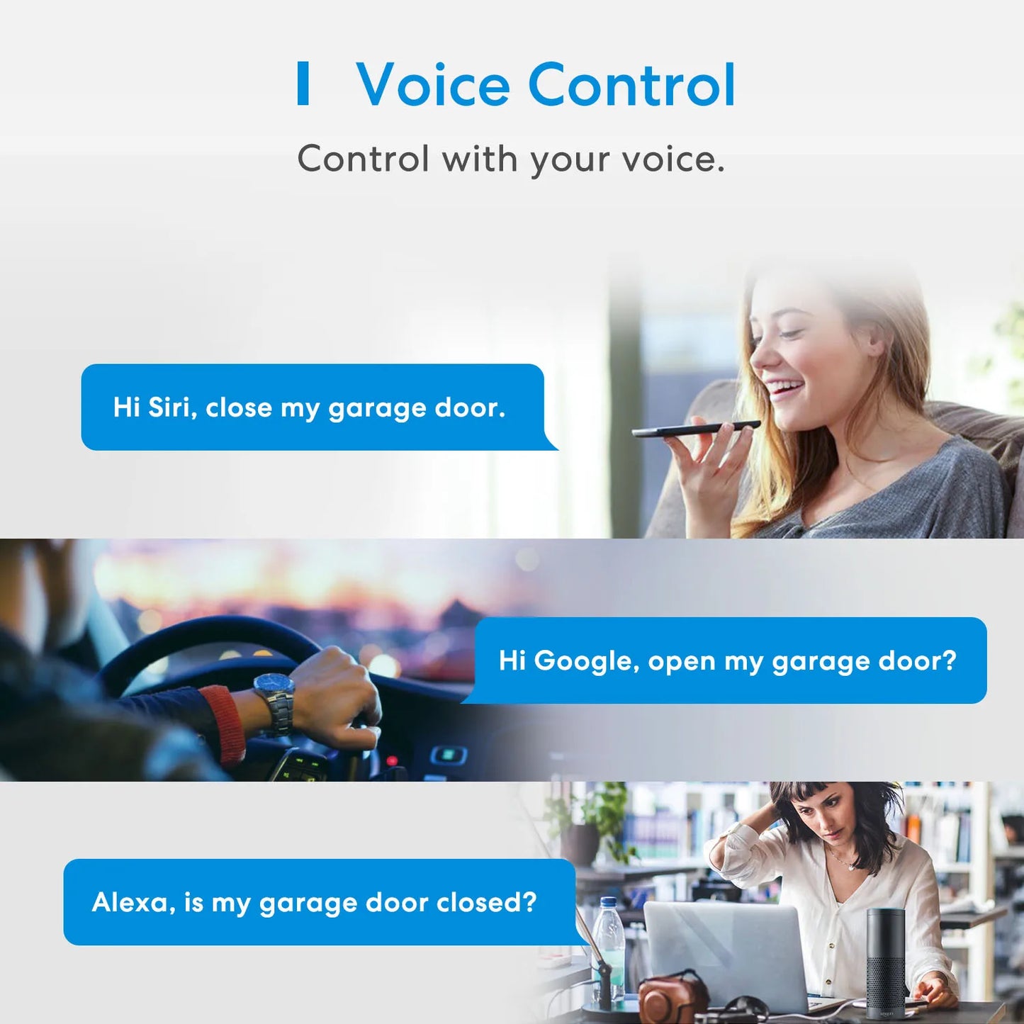 Meross HomeKit Smart WiFi Garage Door Opener With Alexa Google Assistant