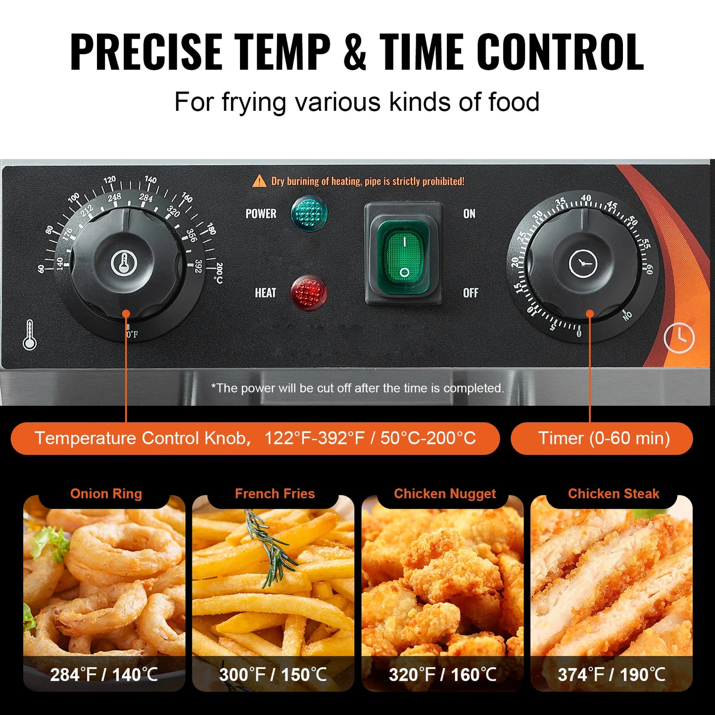 SucceBuy Electric Deep Fryer With Dual Removable Tanks Commercial Countertop