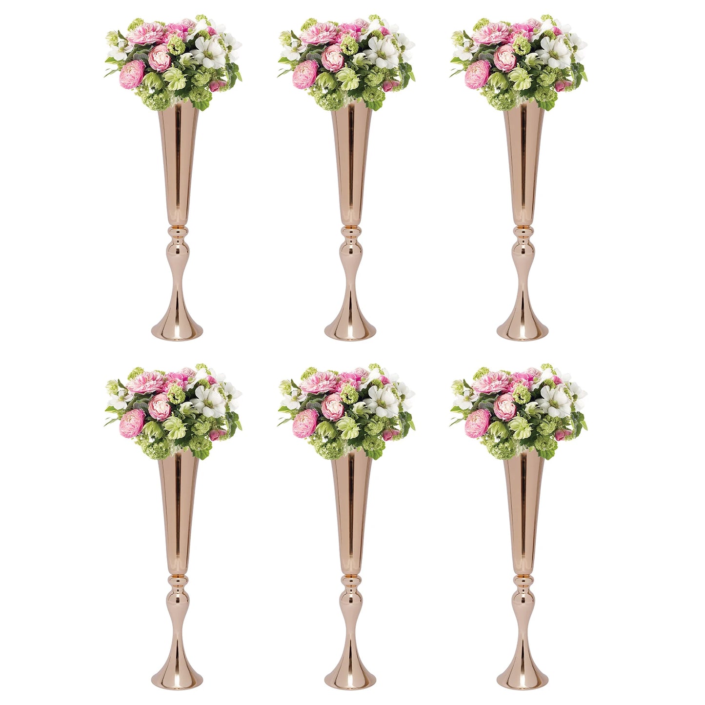 Trumpet Vases Set For Wedding Centerpieces And Table Decor