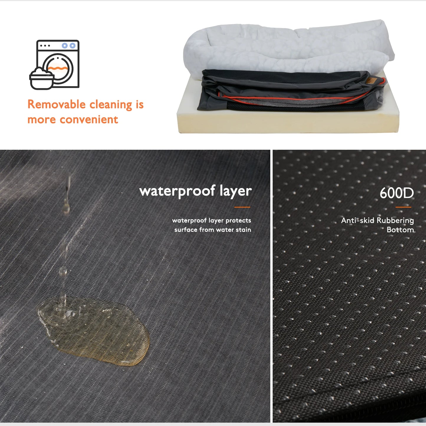 BINGOPAW Anti Allergy Dog Bed With Removable Washable Cover