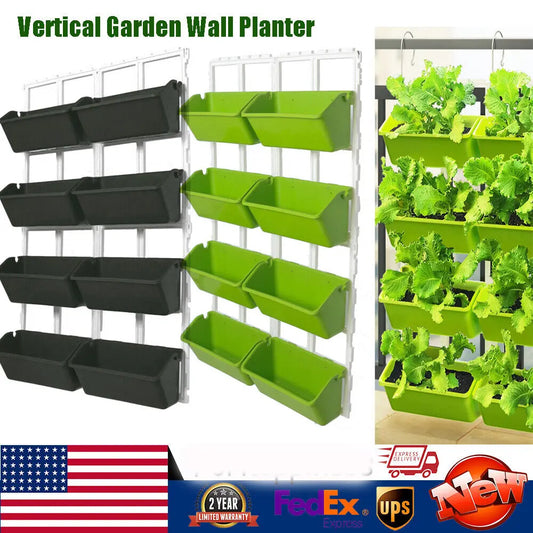 4 Tier Wall Mounted Elevated Garden Planter For Vertical Pots
