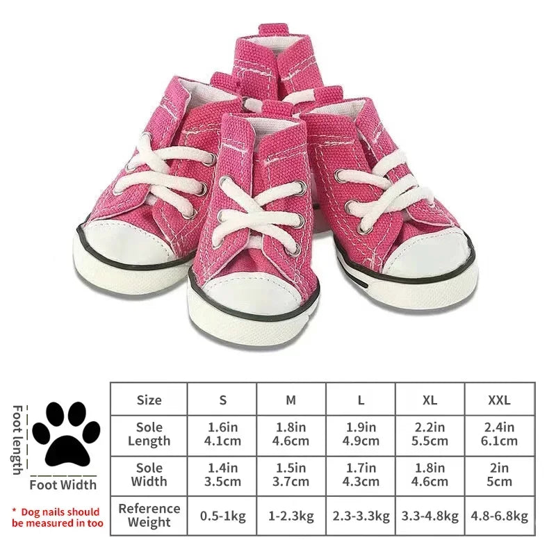 Pet Shoes Non Slip Denim Canvas For Dogs And Cats