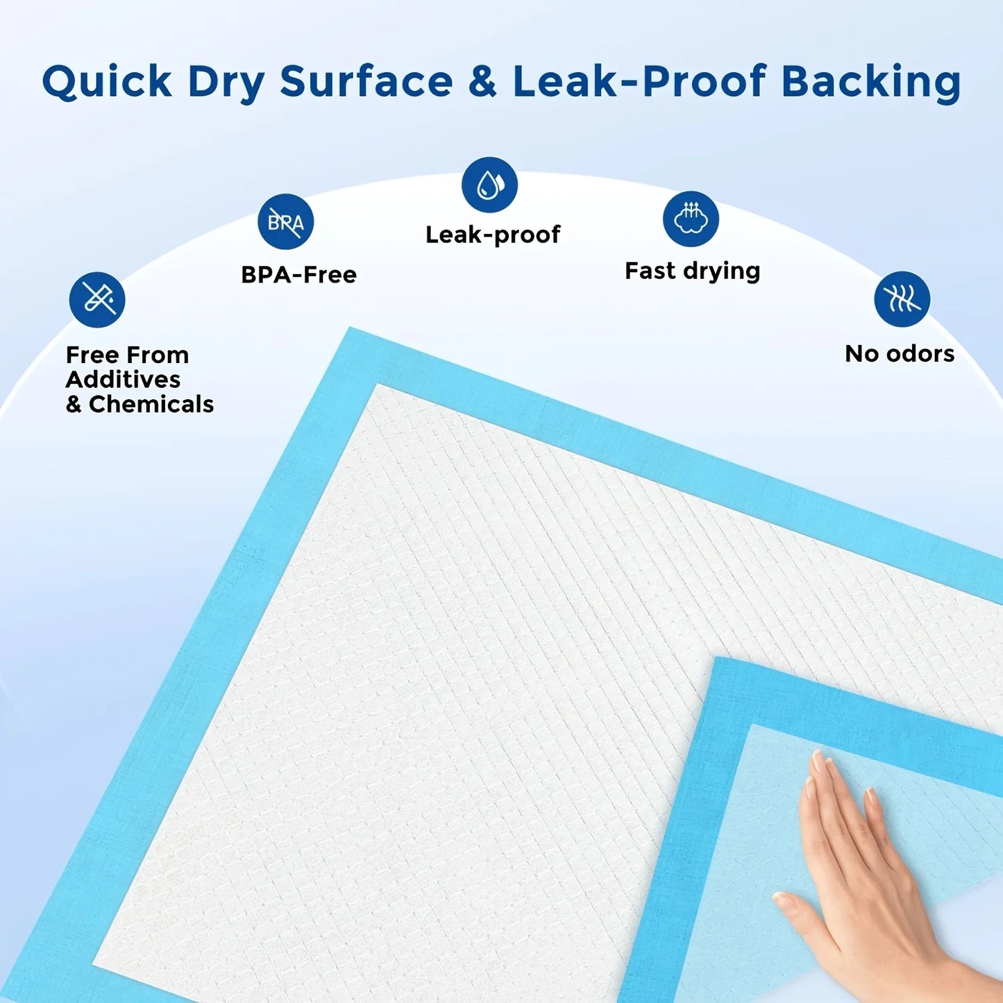 Disposable Pet Training Pads 40 Pack, Leak-Proof, Ultra-Absorbent