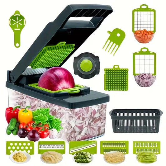 Multifunctional Vegetable Chopper 14 In 1 Onion Chopper Kitchen Grater