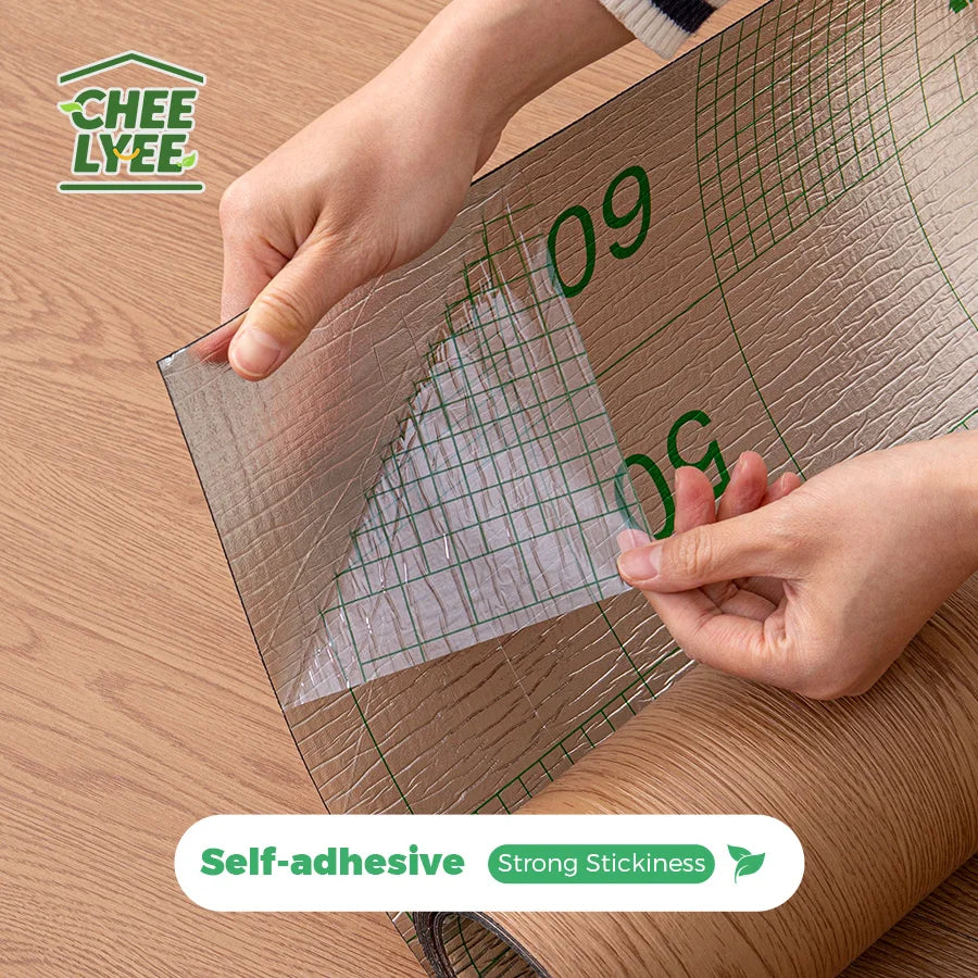 Self Adhesive Wall And Floor Sticker Wood Grain Marble Design