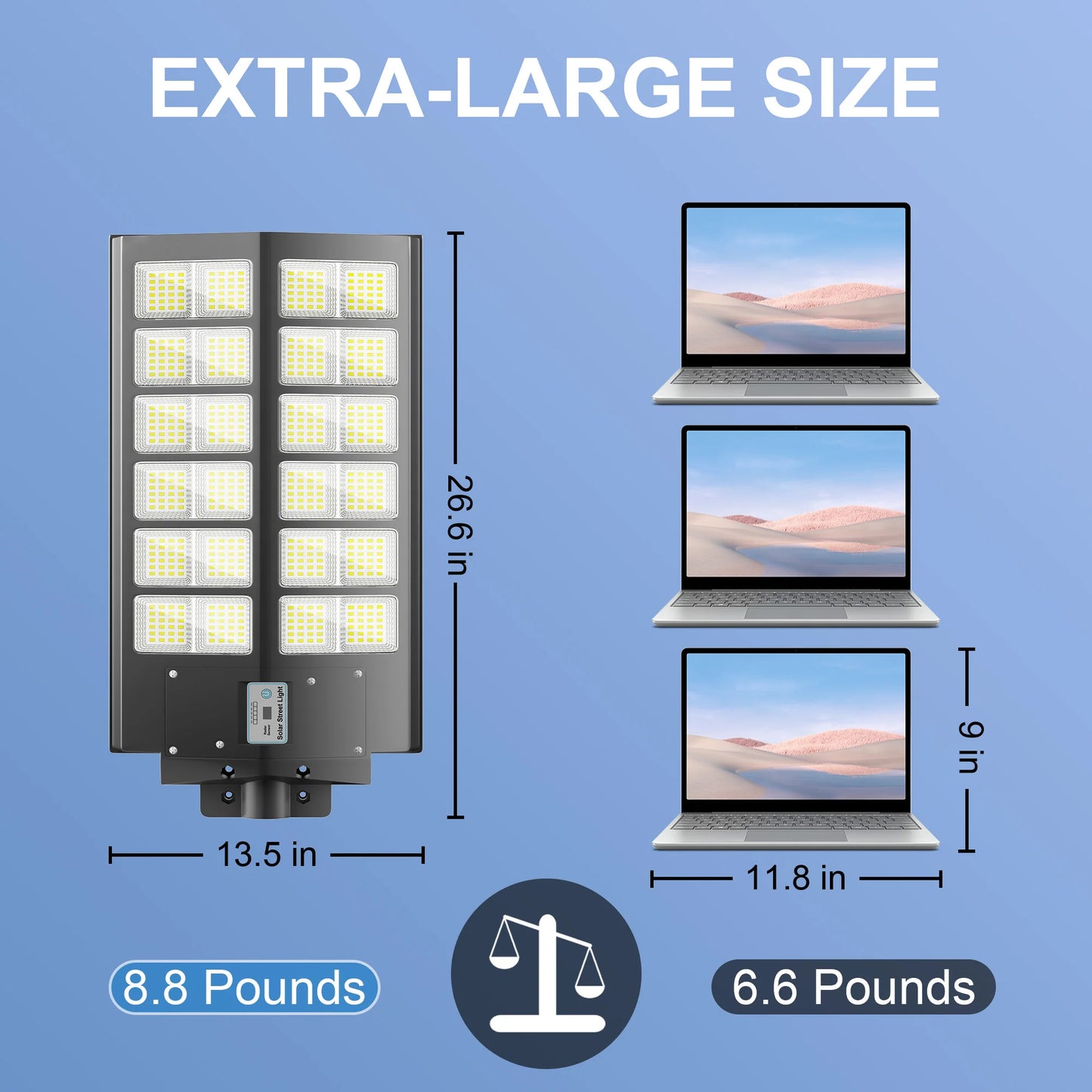 6000W Solar Street Lights With Motion Sensor Waterproof Outdoor