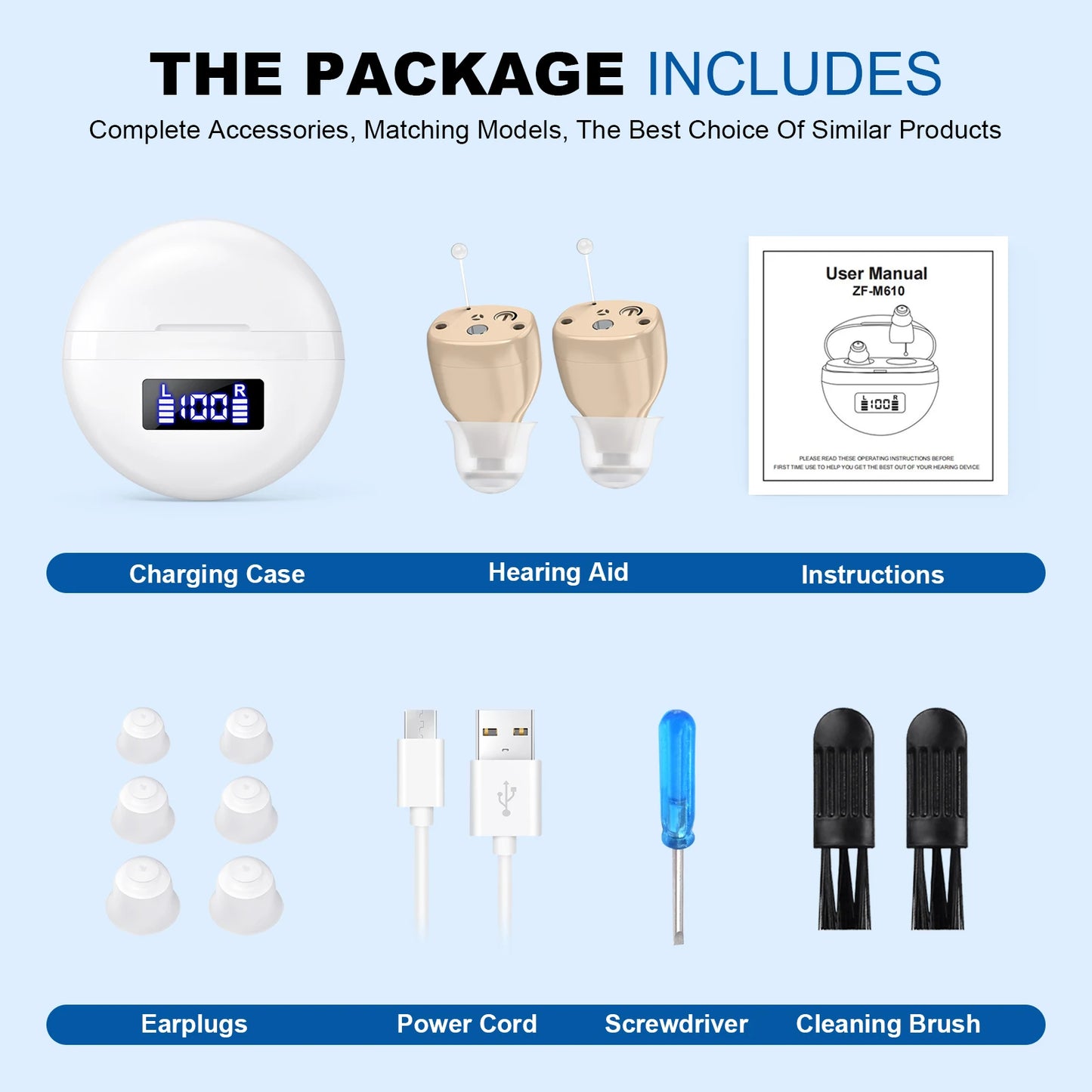 K&FCOPTEE Mini In-Ear Hearing Amplifier With Adjustable Volume