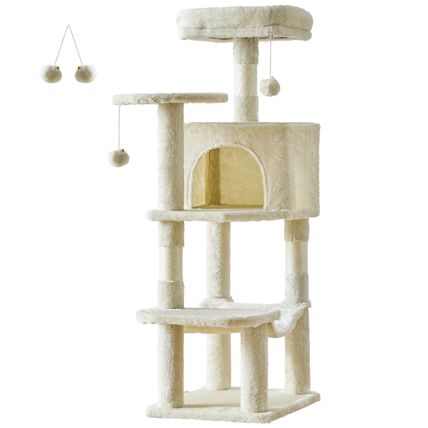 JHK Cat Tree Tall Multi-Cat Climbing Tower for Indoor Cats