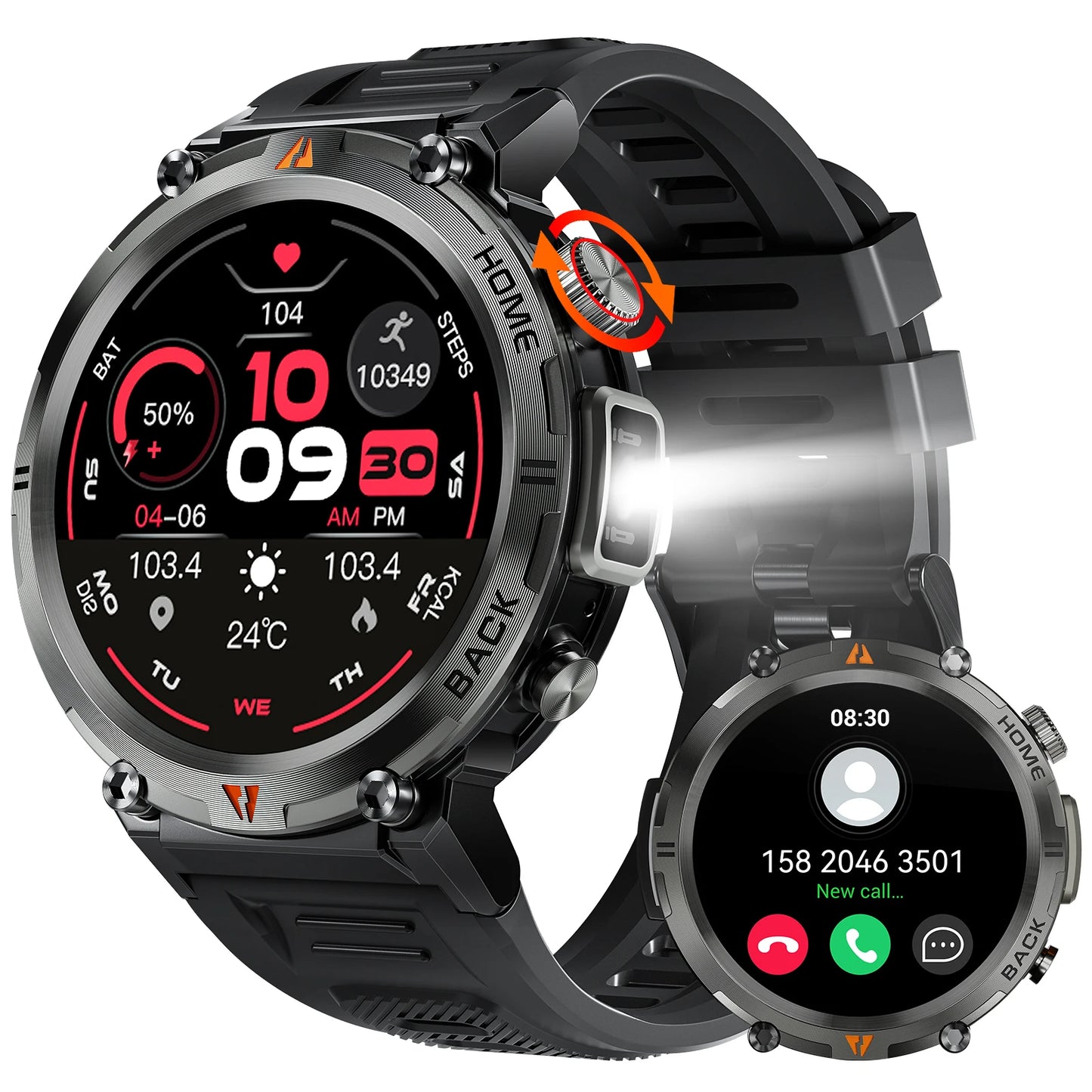 LaNikar KE3 Bluetooth Call Smart Watch for Men Health Monitor