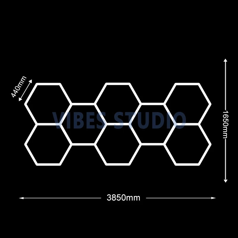Hexagon LED Garage Light Honeycomb Ceiling Tubular Lighting