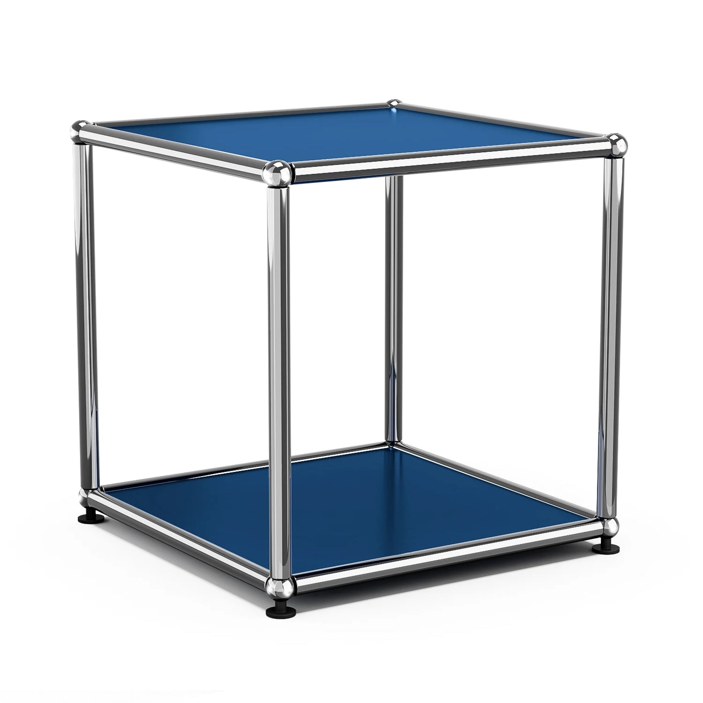 Furgle Modern Minimalist Metal Frame Side End Table Cube Shelf