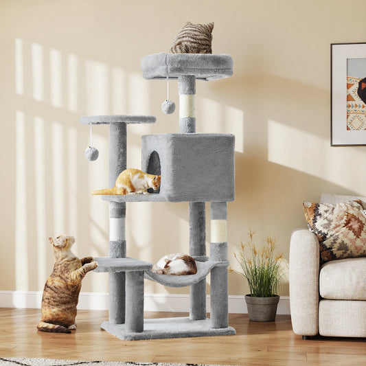 JHK Cat Tree Tall Multi-Cat Climbing Tower for Indoor Cats