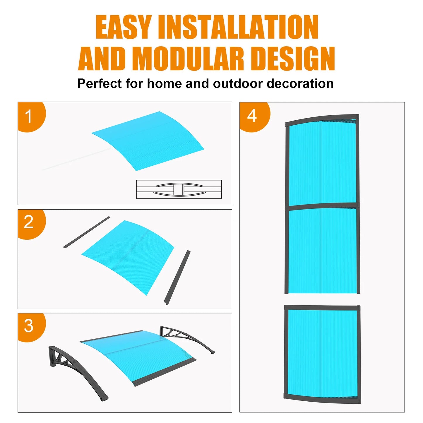 GUANSU-CN Awnings Canopy for Door and Window UV Protection
