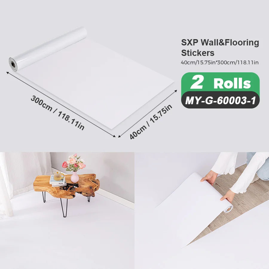 Self Adhesive Wall And Floor Sticker Wood Grain Marble Design
