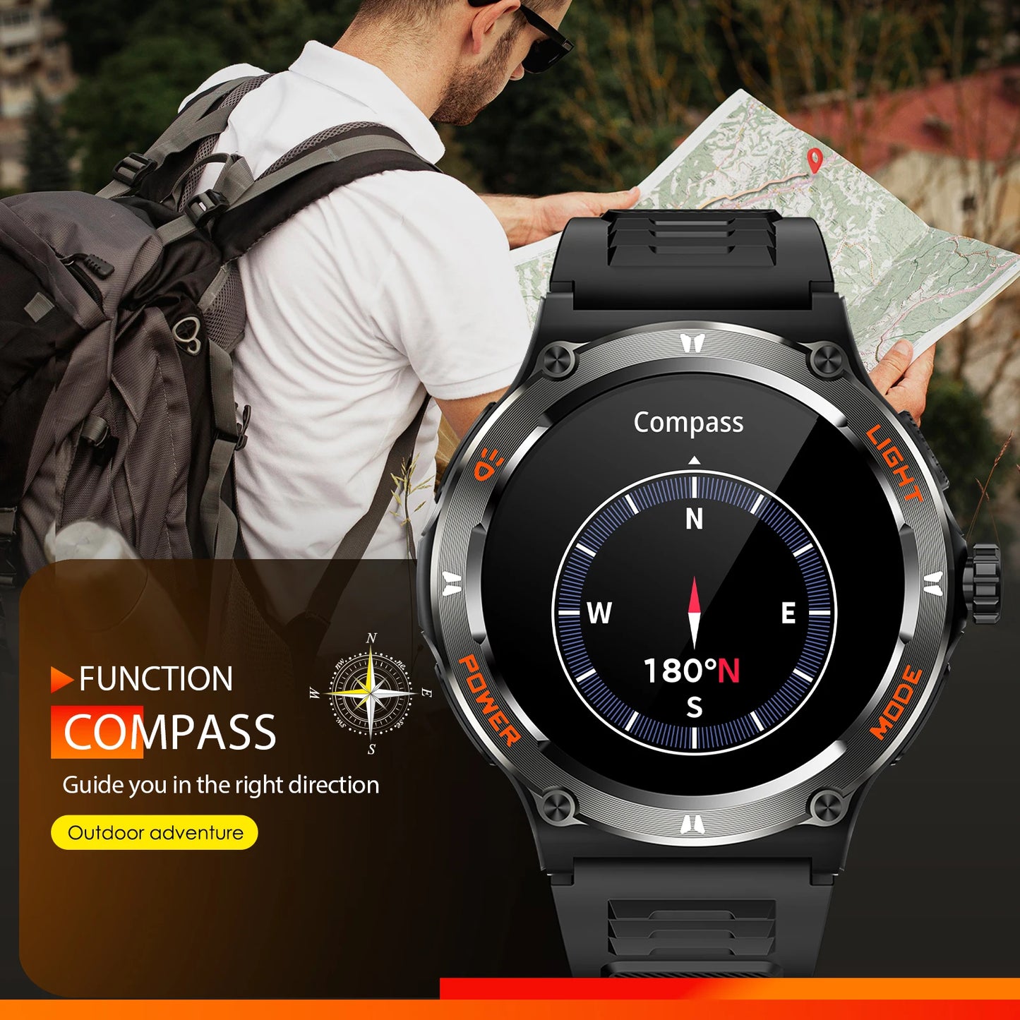 EIGIIS Smart Watch 3ATM Waterproof KT76 With HeartRate