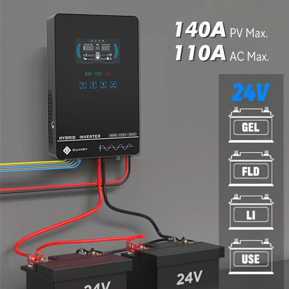 SUMRY 4KW Off Grid Solar Inverter 24V MPPT Sine Wave